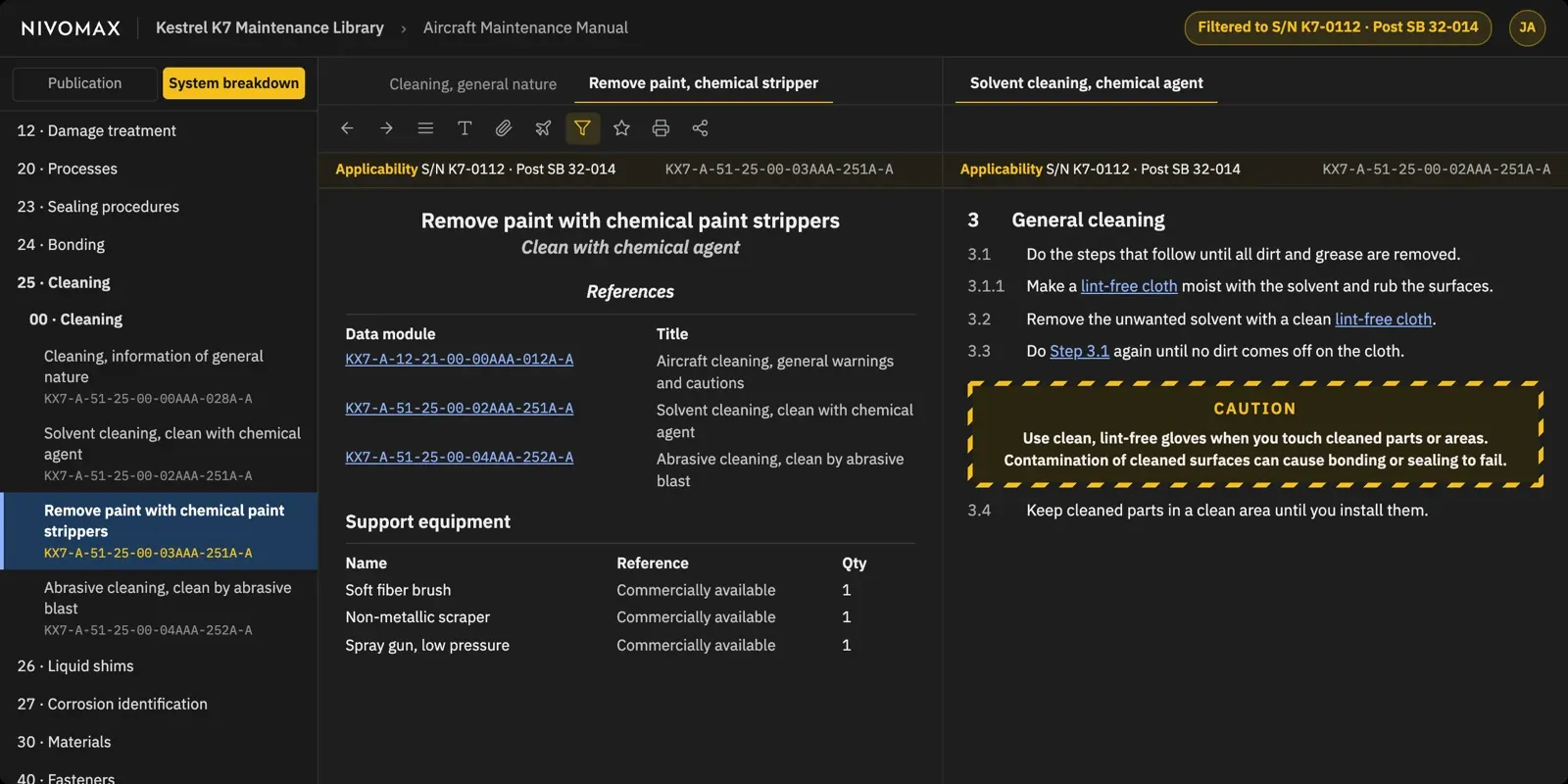 Illustrative product graphic of a Horizon workspace with publication navigation and technical content.