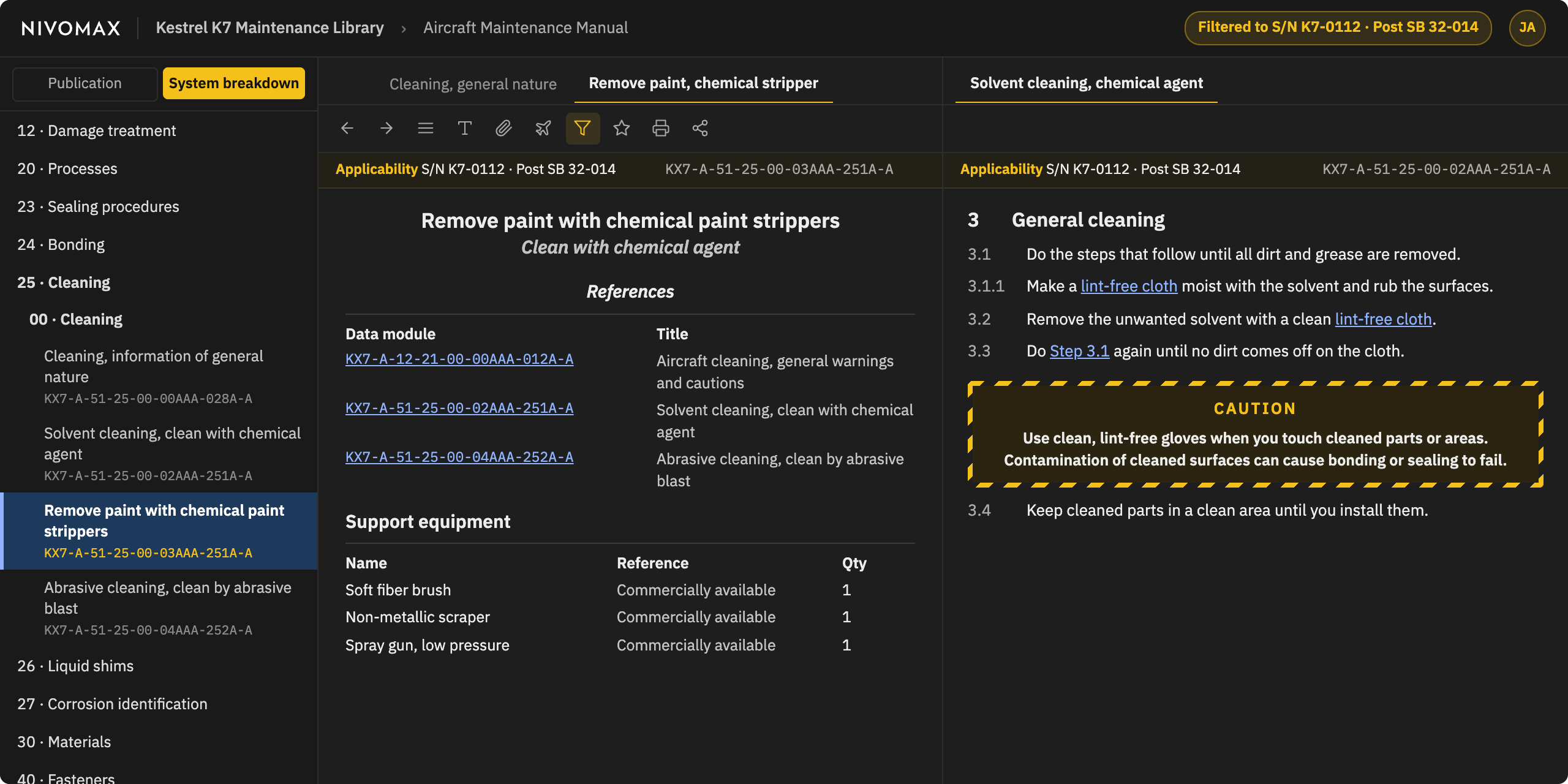 Illustrative product graphic of a Horizon workspace with publication navigation and technical content.